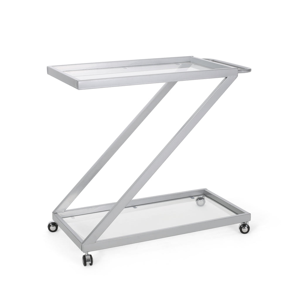 Modern Minimalist Z-shaped Bar Cart