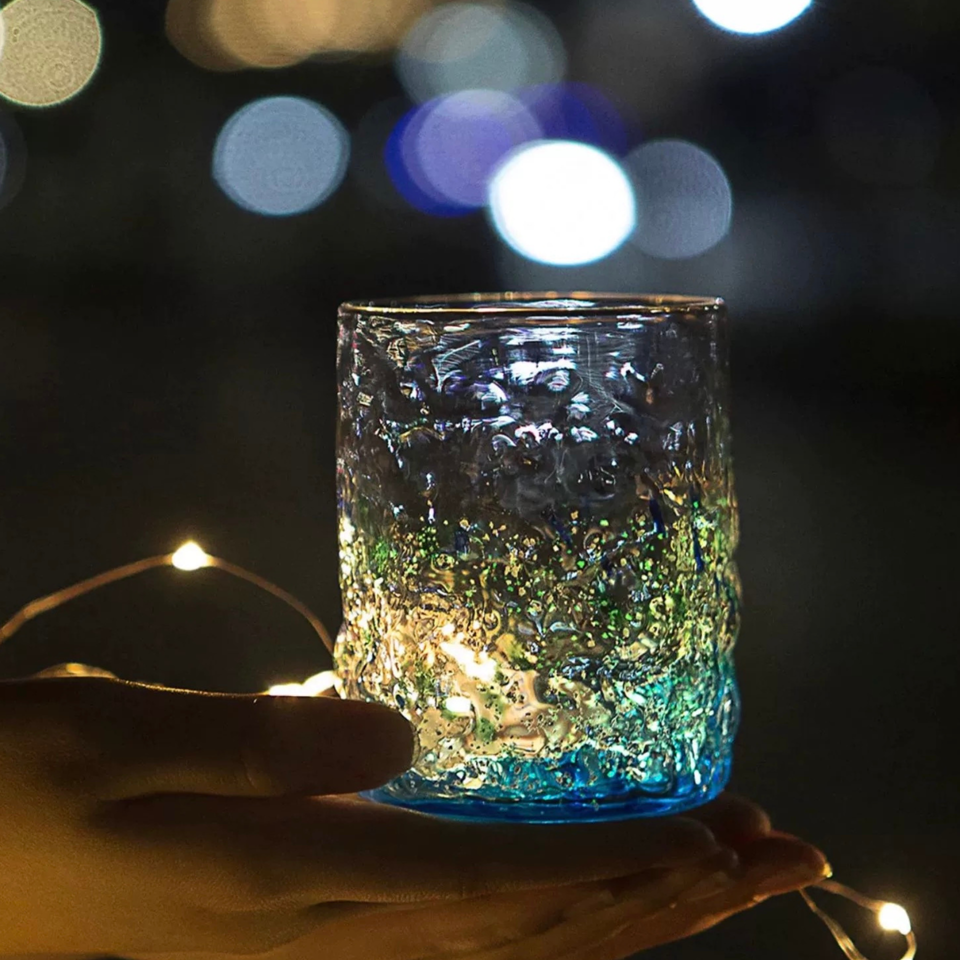 Mizuno Glass Starry Night Glow Whisky Glass