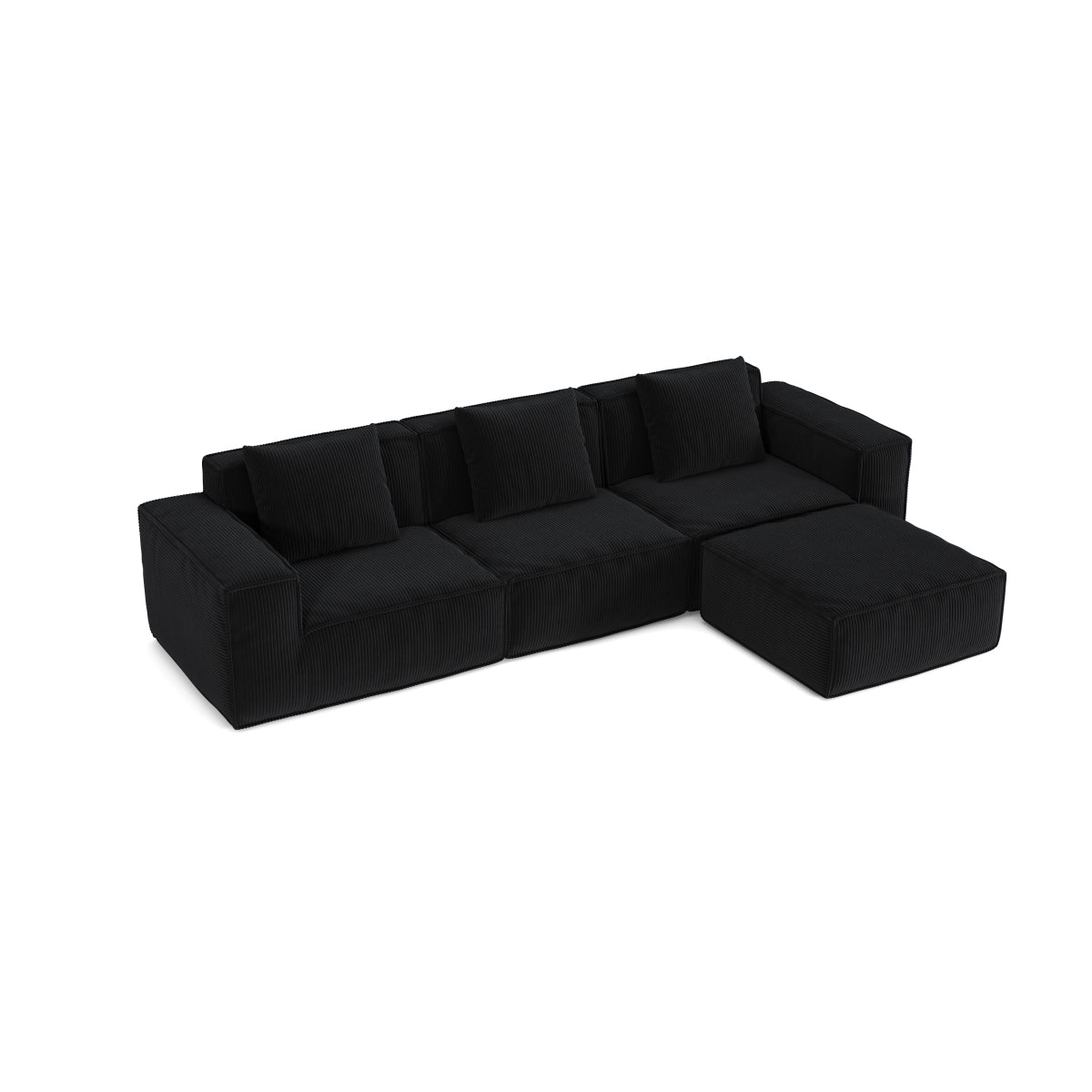 118" Modular Sofa, Convertible to Oversized Sofa Bed