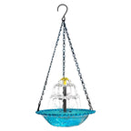 Solar Hummingbird Fountain Bird Bath with 3-Tier Cascade
