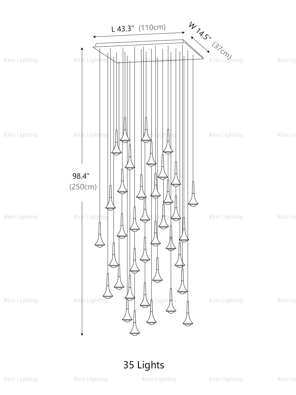 Rain Large Multi-Light Pendant Light