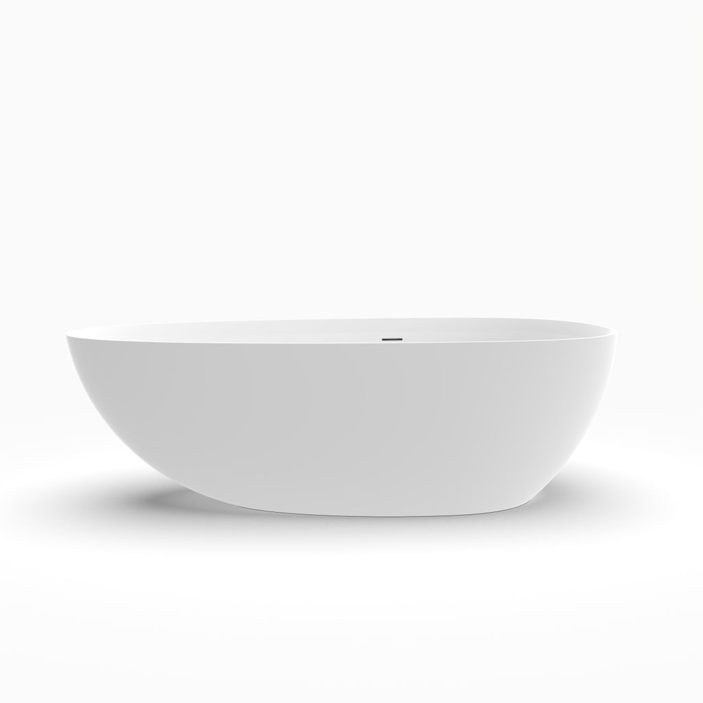 71 inch artificial stone solid surface freestanding bathroom bathtub