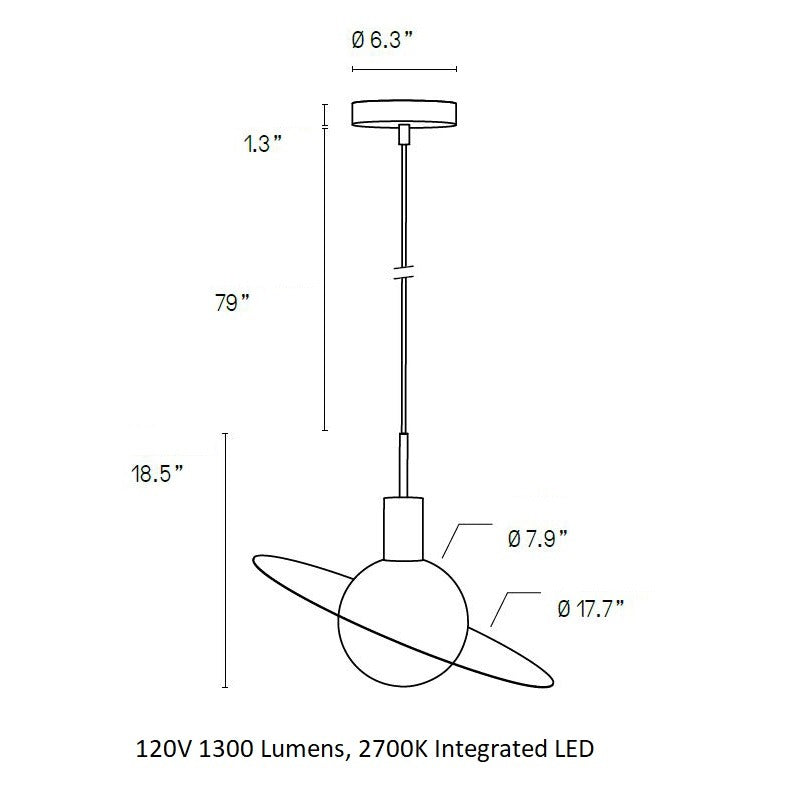 Saturne Pendant Light