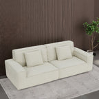 106.3" Large Striped Fabric Sofa, Modern & Cozy Living Room/Bedroom Furniture