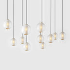 Nickel Plated / White / Small: 9.4 in diameter Bloom Pendant Light OPEN BOX