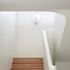 Nickel Plated / White / Small: 9.4 in diameter Bloom Pendant Light OPEN BOX