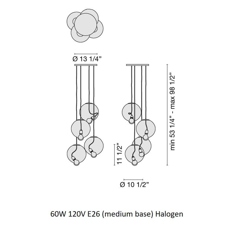 Meltdown Multi Light Pendant Light