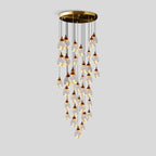 Rock Crystal Rain Chandelier for Living Room