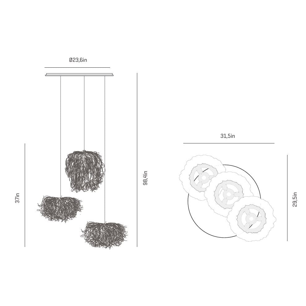 Caos Multi Pendant Light