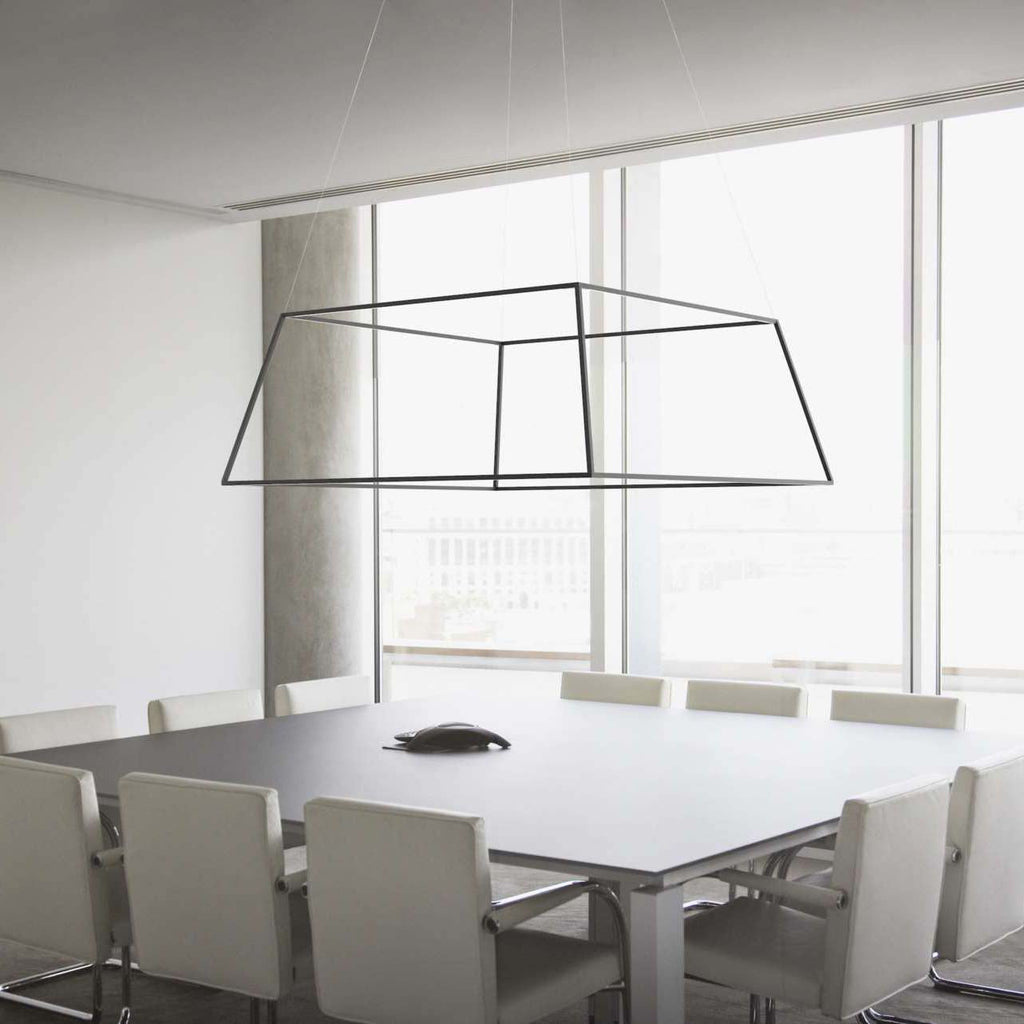 Z-Bar Rise Square Pendant Light