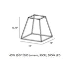 Z-Bar Rise Square Pendant Light