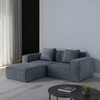 modular sofa can be converted into an oversized sofa bed Free conversion sofa set flexible configuration, soft corduroy cloud velvet fabric two person