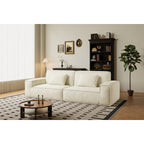 106.3" Large Striped Fabric Sofa, Modern & Cozy Living Room/Bedroom Furniture