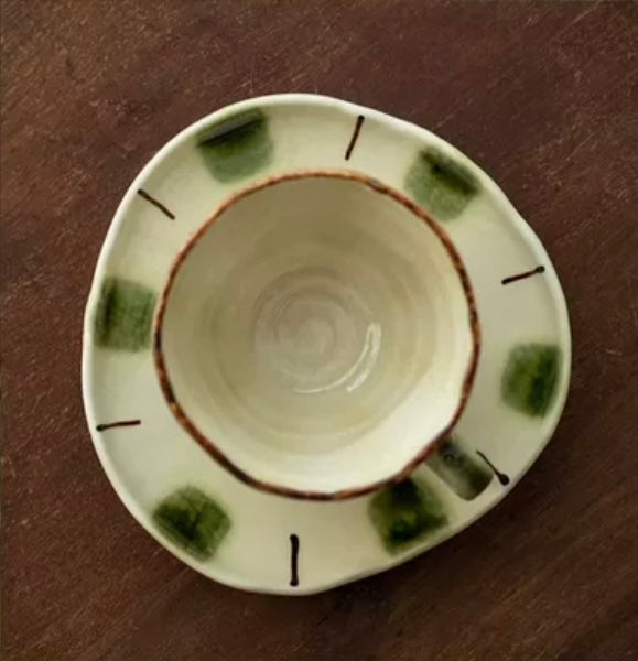 Hatsuichi Rustic Hand-Painted Ceramic Coffee Cup