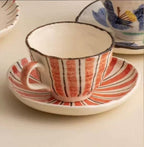 Hatsuichi Rustic Hand-Painted Ceramic Coffee Cup