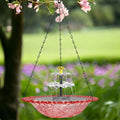 Solar Hummingbird Fountain Bird Bath with 3-Tier Cascade