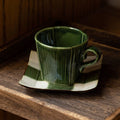 Seto Ware Woven Green Glaze Coffee Cup