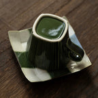 Seto Ware Woven Green Glaze Coffee Cup