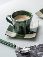 Seto Ware Woven Green Glaze Coffee Cup
