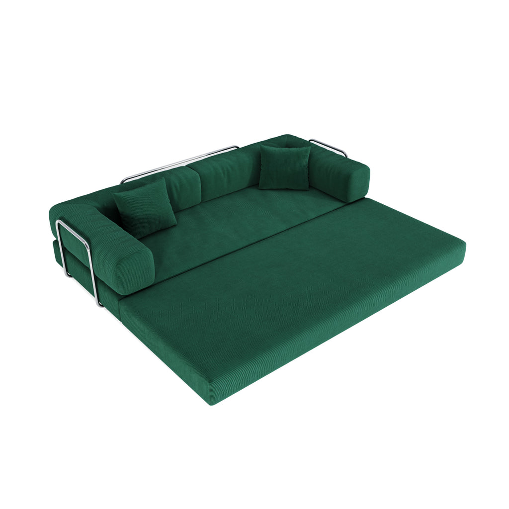 78.8" Modular Sectional Sofa, Convertible Pudding Block Sofa Bed for Living Room