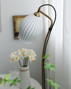 Ceramic Ribbed Floor Lamp