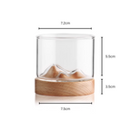 Mokushou Mountain Range Glass Tea Cup