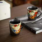 Kutani Ware Handcrafted Golden Floral Couple Mug Set – Wedding Gift