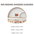 Mino Ware Usuyama Half-Moon Divided Plate