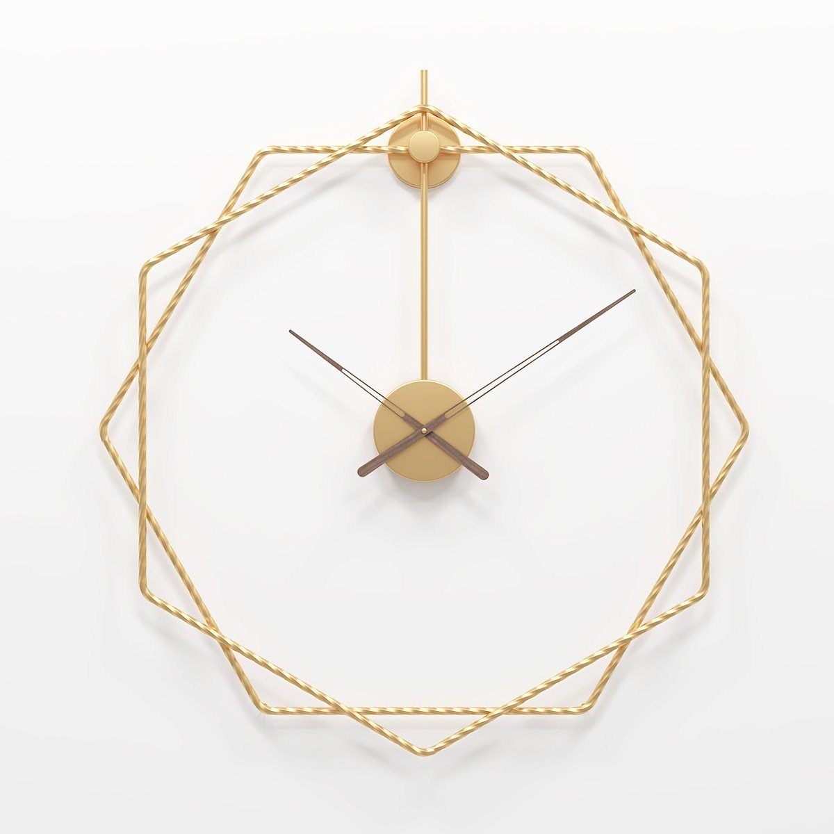 Geometric Metal Wall Clock