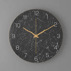 Fashion Marble Texture Metal Wall Clock