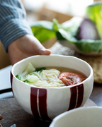 Mino Ware Vintage Underglaze Tokusa Couple Bowl Set – Wooden Box Edition