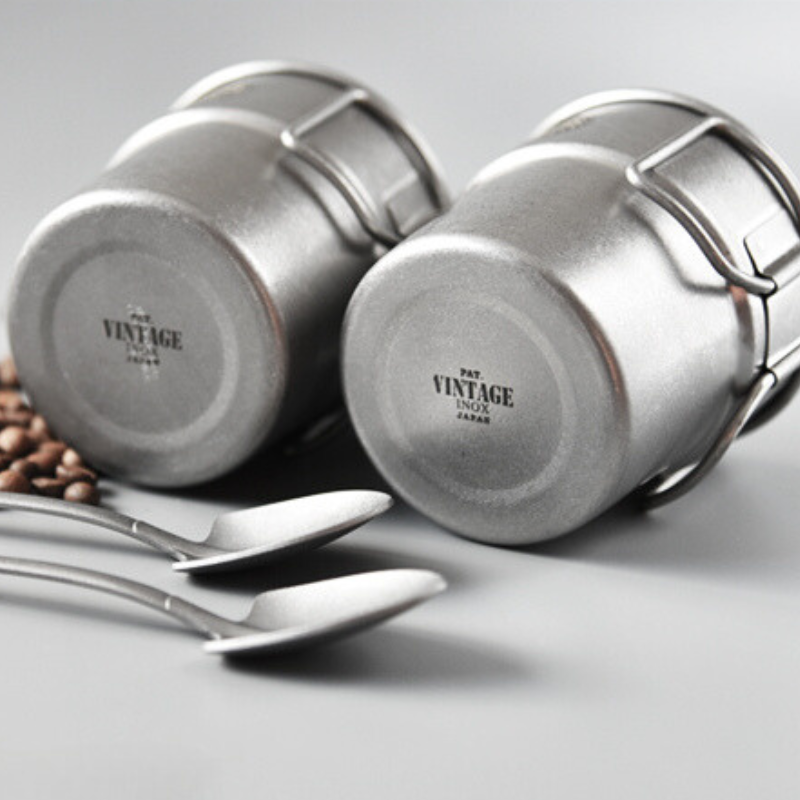 Aoyoshi Stainless Steel Vintage Outdoor Coffee Cup Set