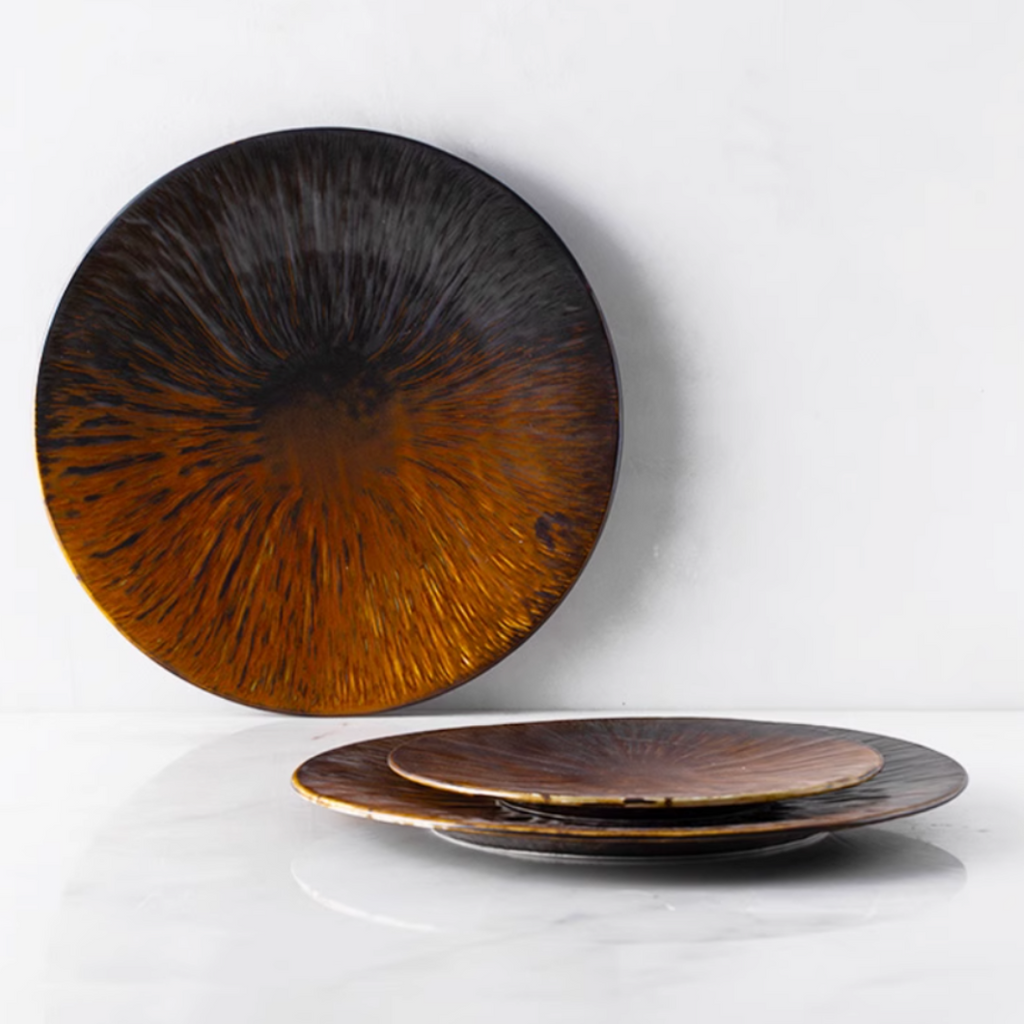 ALANIZ Blanc Series Handcrafted Preserved Flower Flat Plate