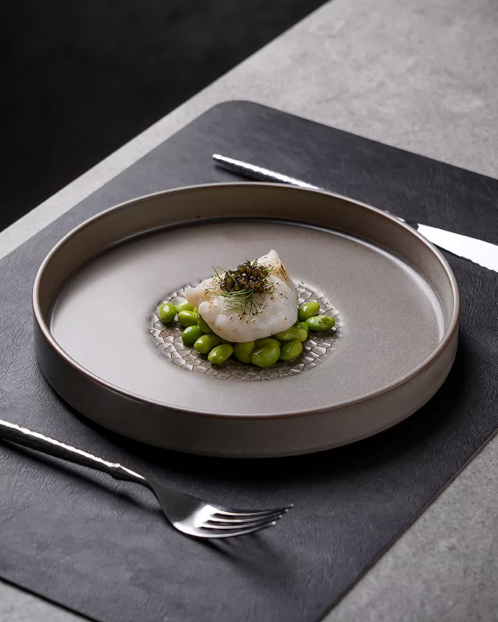 ALANIZ YIN Series Woodgrain Flat Plate