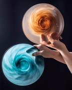 ALANIZ Moire Series Handcrafted Cloud Straw Hat Plate