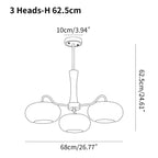 Brass Wooden Persimmon Chandelier