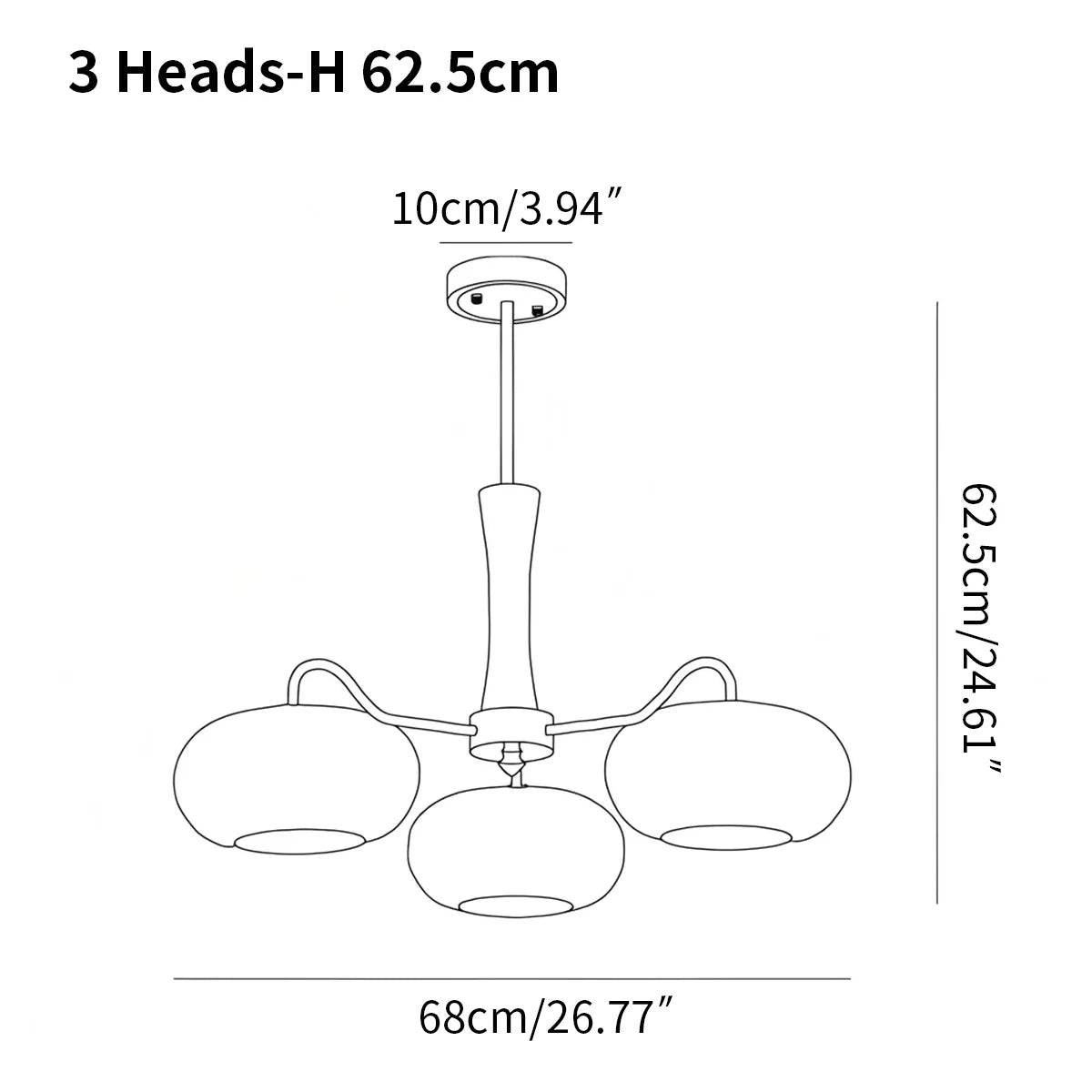 Brass Wooden Persimmon Chandelier