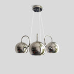 Bauhaus Style Antique Chrome  Chandelier