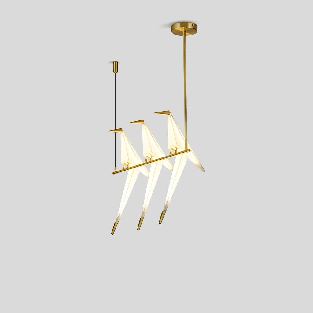Paper Crane Bird Chandelier for Dining Room