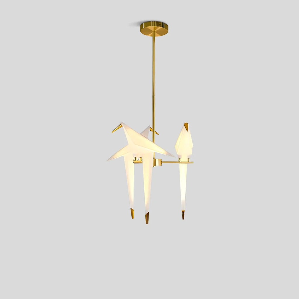 Paper Crane Bird Chandelier for Dining Room