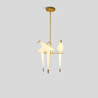 Paper Crane Bird Chandelier for Dining Room