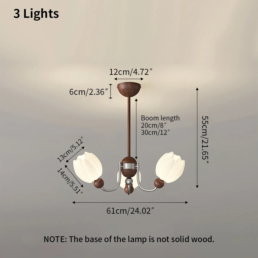 French Retro Flower Chandelier for Living Room