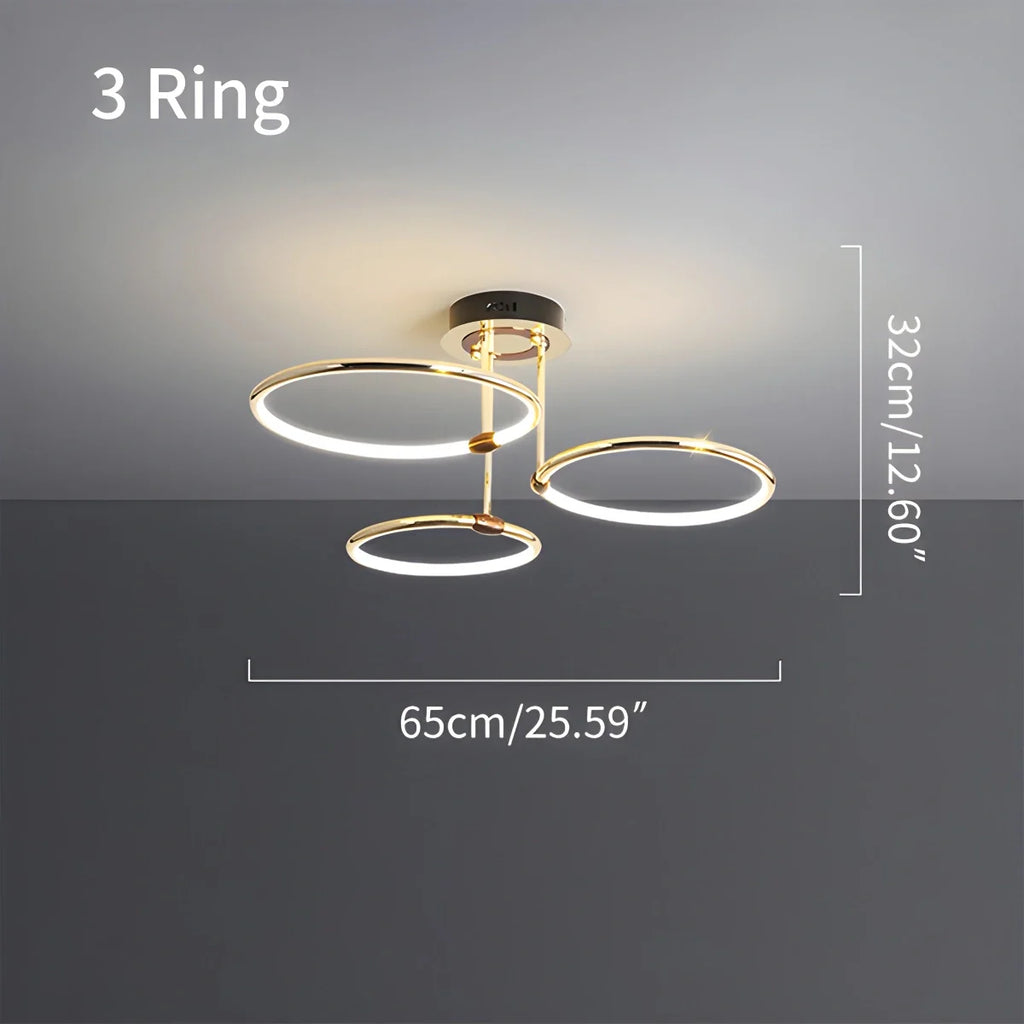 Metal Circular Chandelier Ceiling Lamp