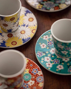 Kutani Ware Imperial Floral Coffee Cup