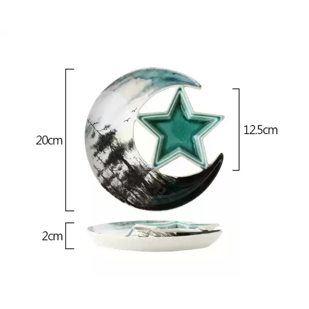 Fukutora Ware Star & Moon Plate