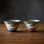 Shoho Kiln Adorable Puppy Cone-Shaped Bowl