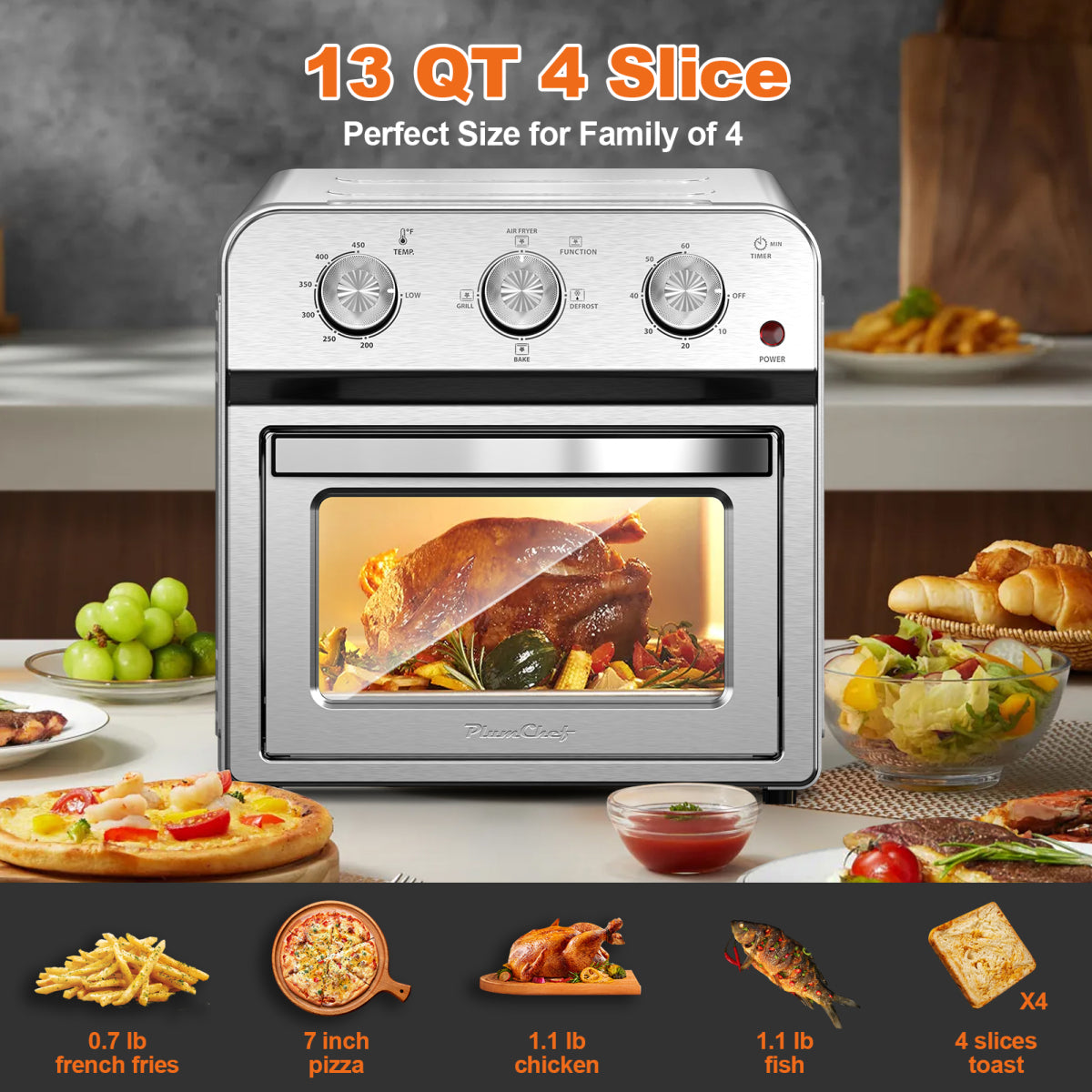 13QT Family Air Fryer Oven