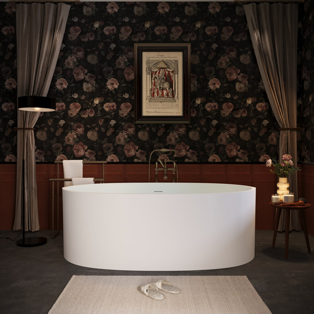 Luxury 65" Matte White Bathtub