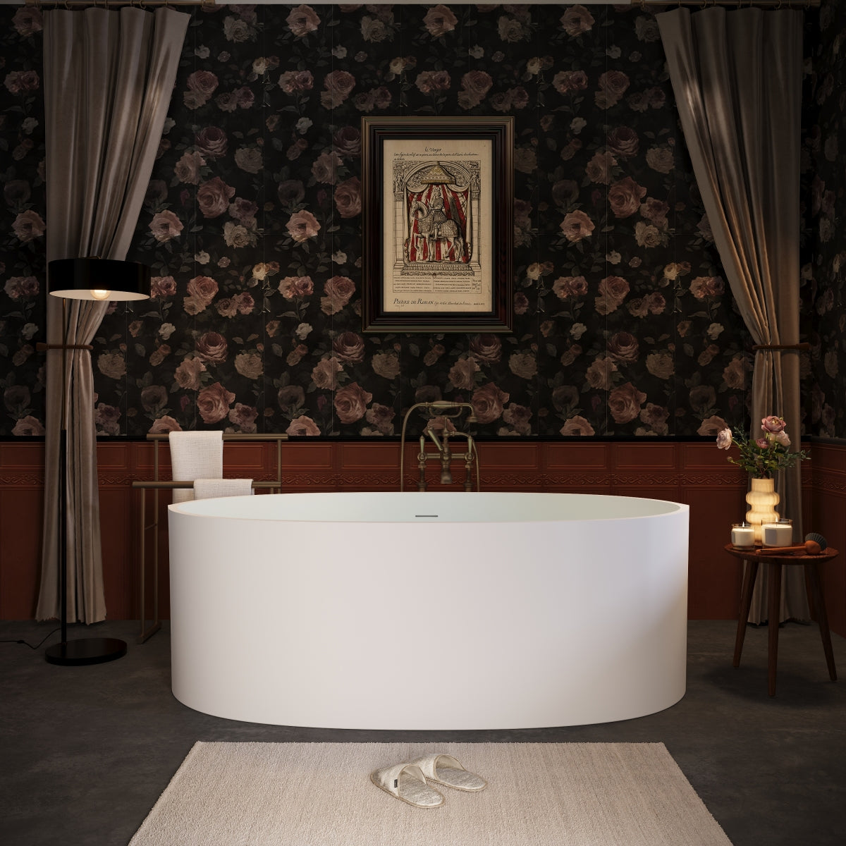 Luxury 65" Matte White Bathtub