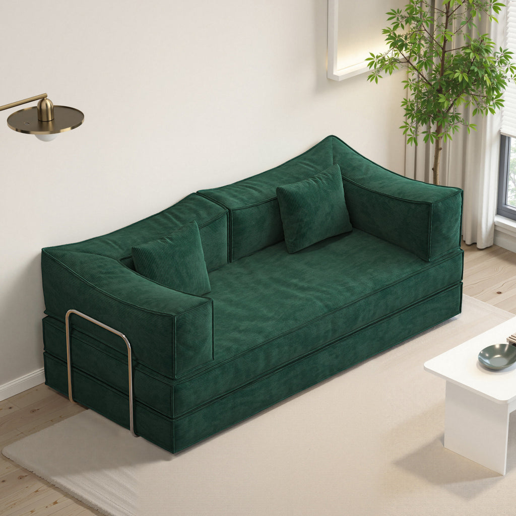 78.8 inch  Modular sofa, convertible pudding block sofa, floor-standing sofa bed with armrests and comfortable sofa bed, compression sofa for living
